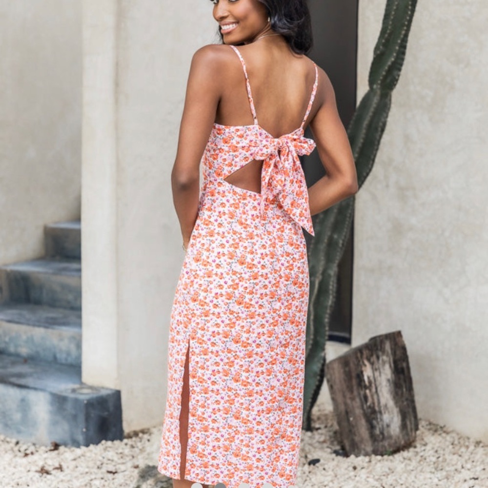Pink lily dress